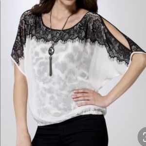 Cache cold shoulder shirt